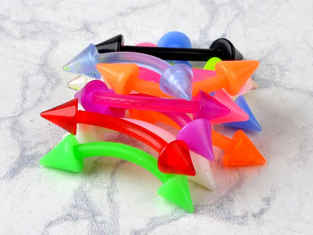 40PC Soft Silicon Nose/Lip/Tongue Piercings Helix Ear Piercing Women Men Septum Rings Body Piercing Jewelry