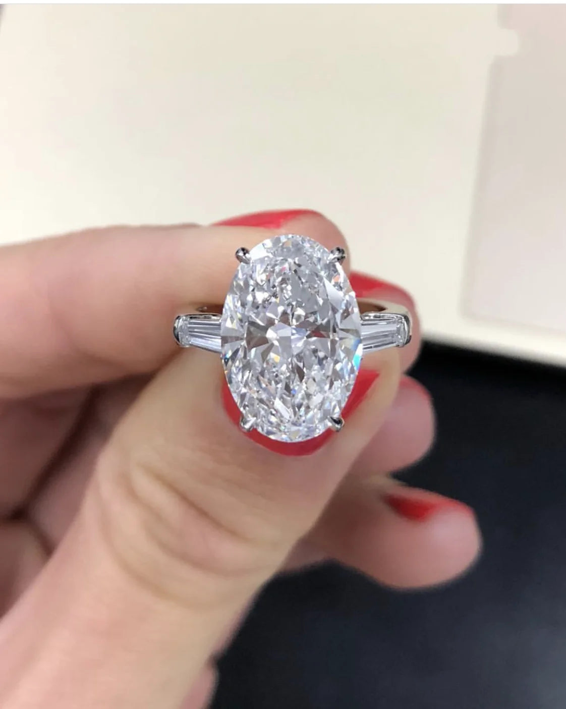 Original 925 Sterling Silver Wedding Engagement finger Rings For Women Topaz 5ct Asscher cut Simulated Diamond Platinum Jewelry