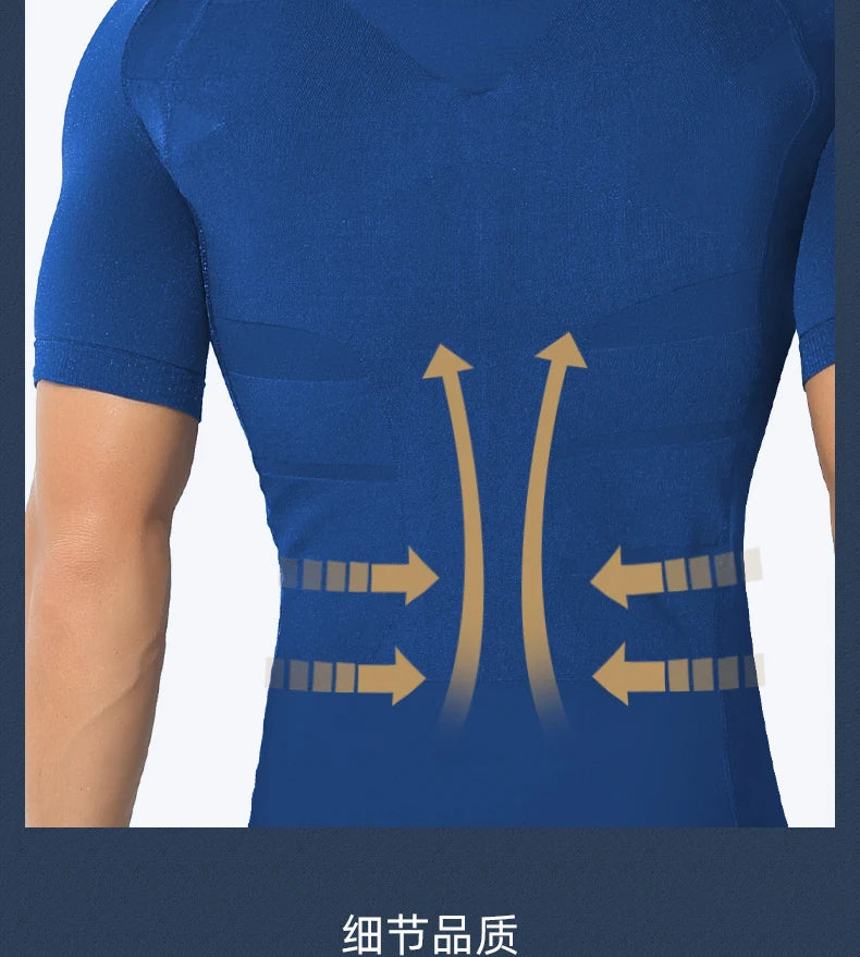 Shapewear Men's Short Sleeve Corset Belly Beer Belly Corset Corset Shapewear Sports Fitness Tights