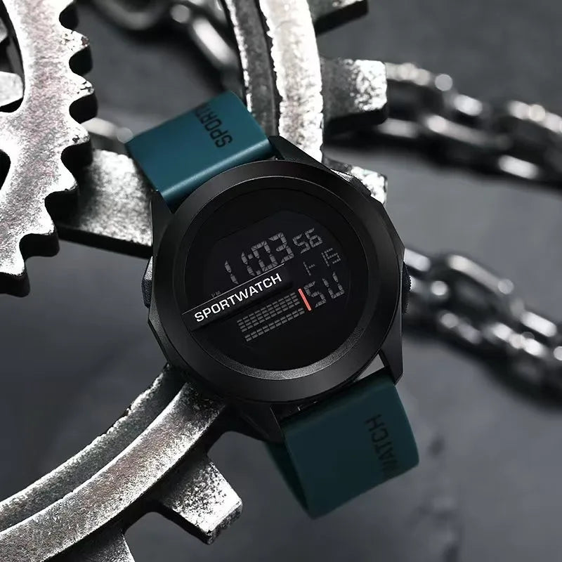 Electronic watch, multi-functional simple fashion trend cool outdoor luminous sports electronic watch
