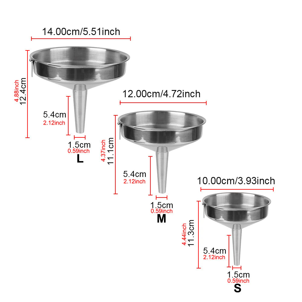 Metal Funnel For Canning Kitchen Tools Kitchen Accessories Wide Mouth Funnels Bar Wine Beer Oil Flask Funnel
