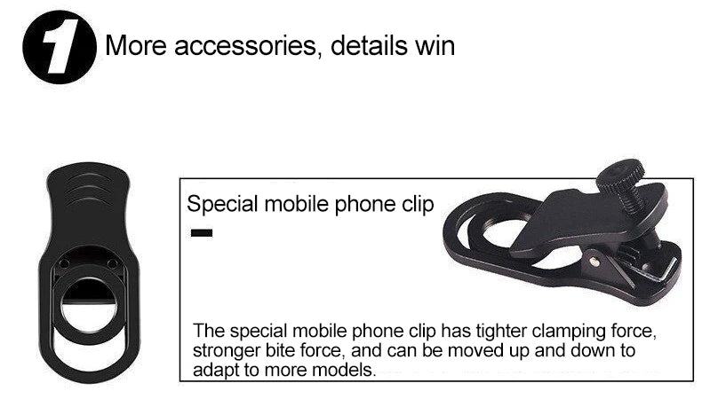 64X Telescope For Mobile Phone Lens For photography macro Phone lens for iphone Cell Phone Lens mobile phone telephoto.lens
