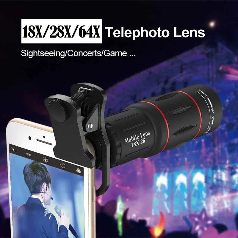 64X Telescope For Mobile Phone Lens For photography macro Phone lens for iphone Cell Phone Lens mobile phone telephoto.lens