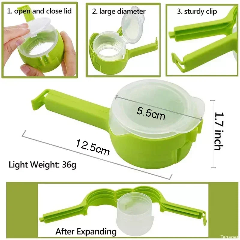 Pour Snack Clips Food Storage Sealing Clips with Pour Spouts Durable Plastic Clips for Food Storage Kitchen Snack Bag Storage