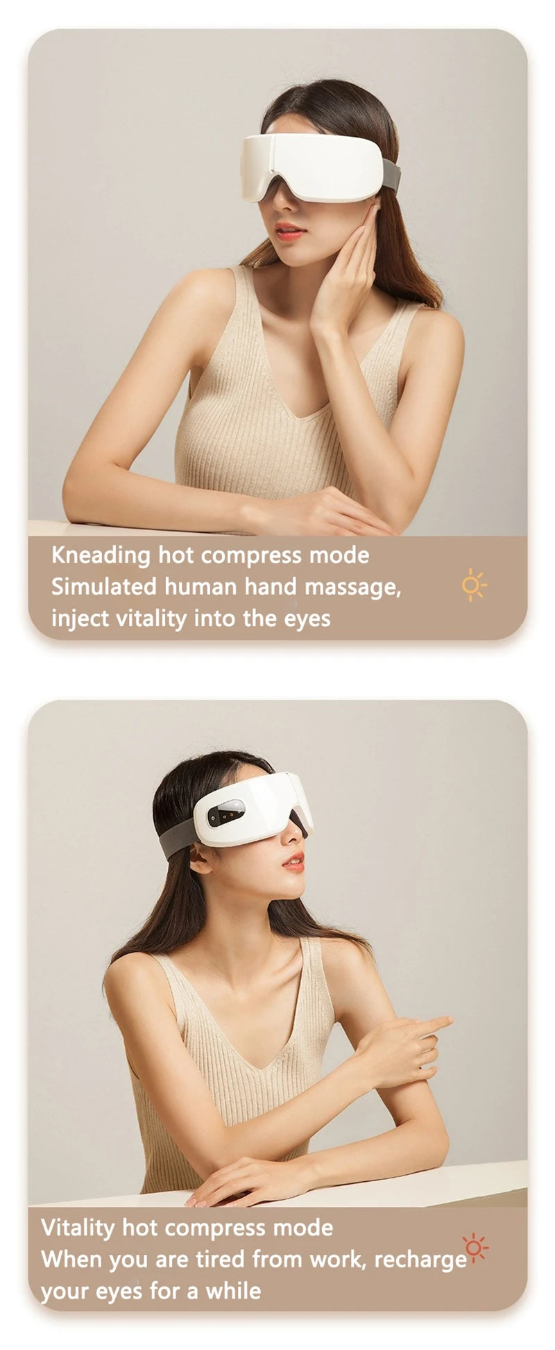 New Smart Eye Massager Vibration Eye Care Massage Instrument Bluetooth Music Heated Eyemask Dry Fatigue Relief Portable Foldable
