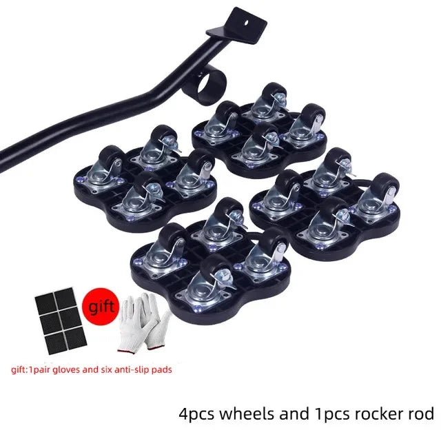 Wheels Rollers for Moving Heavy Furniture Set Heavy Stuffs Transport Lifter Wheeled Mover Roller with Wheel Bar Moving