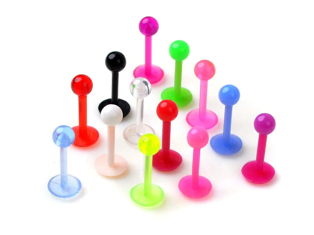 40PC Soft Silicon Nose/Lip/Tongue Piercings Helix Ear Piercing Women Men Septum Rings Body Piercing Jewelry