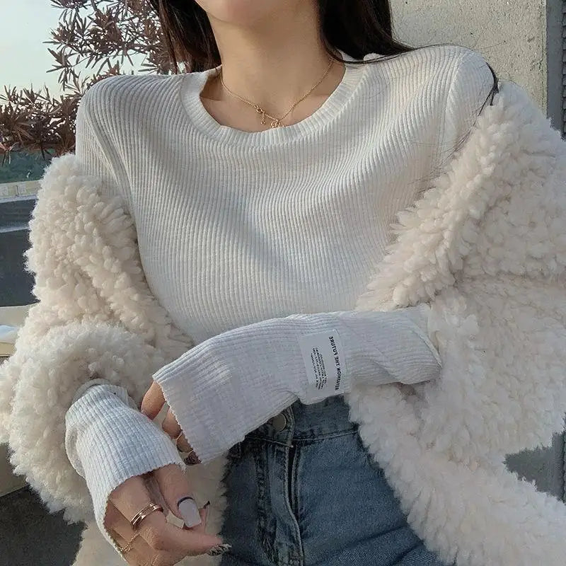 Clothing T Shirt Woman Beige Korean Fashion Streetwear Clothes Top Cute Women's Tshirt High Quality Aesthetic Hot Pullover