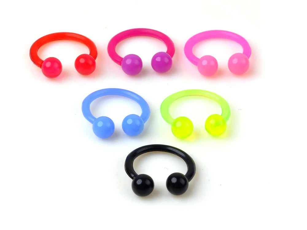 40PC Soft Silicon Nose/Lip/Tongue Piercings Helix Ear Piercing Women Men Septum Rings Body Piercing Jewelry