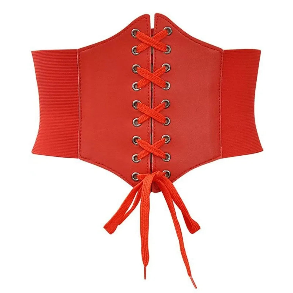 Wide Corset Waist Belt Decorative Slimming Waist Strap External Wear Elastic Design Body Shapewear For Skirts Dress Top Clothes
