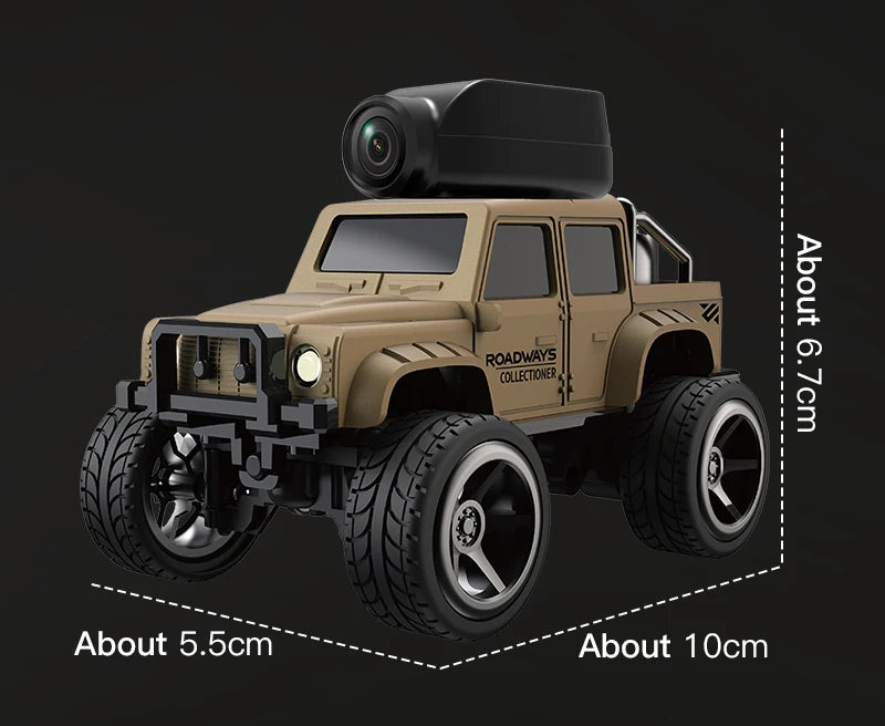 1:64 Mini RC Car 2.4G Remote Contorl Vehicle with Camera WiFi APP Control High Speed Racing Stunt Cars Toy Gift for Kids