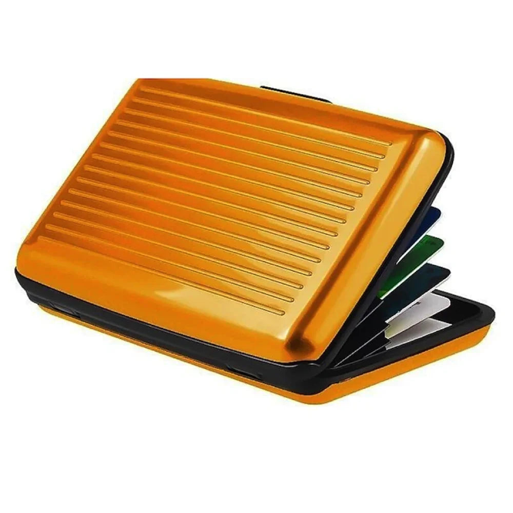 Credit Card Holder Wallet Metal Name Card Holder Waterproof Credit Card Protector for Women Men