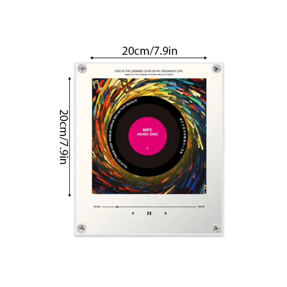 IN STOCK NFC Sensing Song Player With 9 empty discs&Night Light Automatic Singing Refrigerator Magnetic Rotary Disc Machine Gift