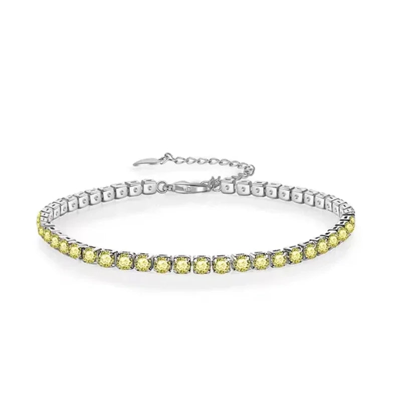 Hip hop all zircon 925 sterling silver sparkling European and American style bracelet for men women 2024 New Year surprise gift