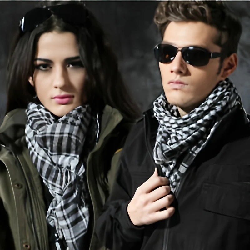 New Summer Women Tactical Arab Scarf Men Fashion Lightweight Hijab Scarf Spring Army Plaid Head Scarf Warm Mask