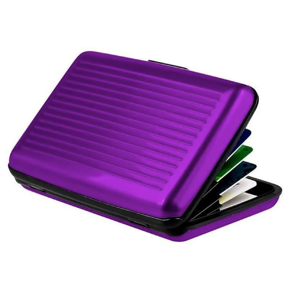 Credit Card Holder Wallet Metal Name Card Holder Waterproof Credit Card Protector for Women Men