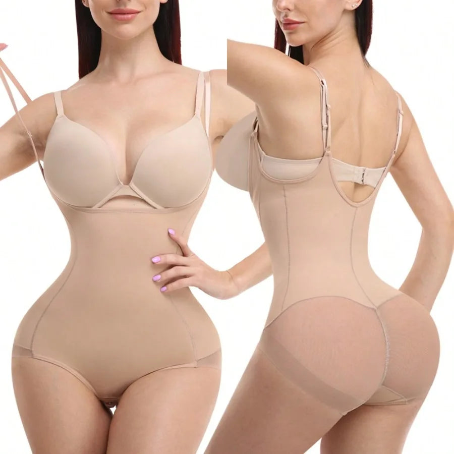 Shapewear For Women Tummy Control Bodysuits Waist Trainer Body Shaper Slimming Underwear Open Bust Compression Belly Girdles