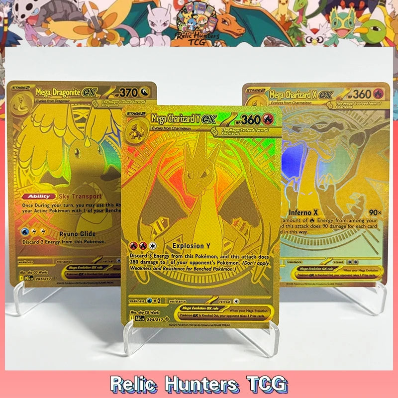 PKM PTCG Card ASC/MEG/PFL Mega Charizard Y ex Lucario Gardevoir Rare Card