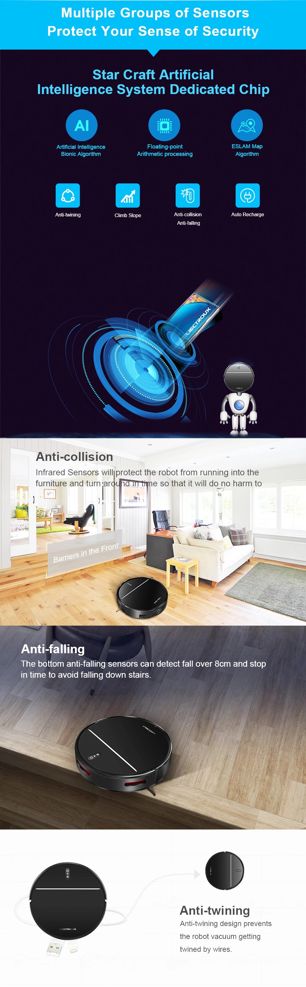 Pro Intelligent Robot Vacuum Cleaner For Household