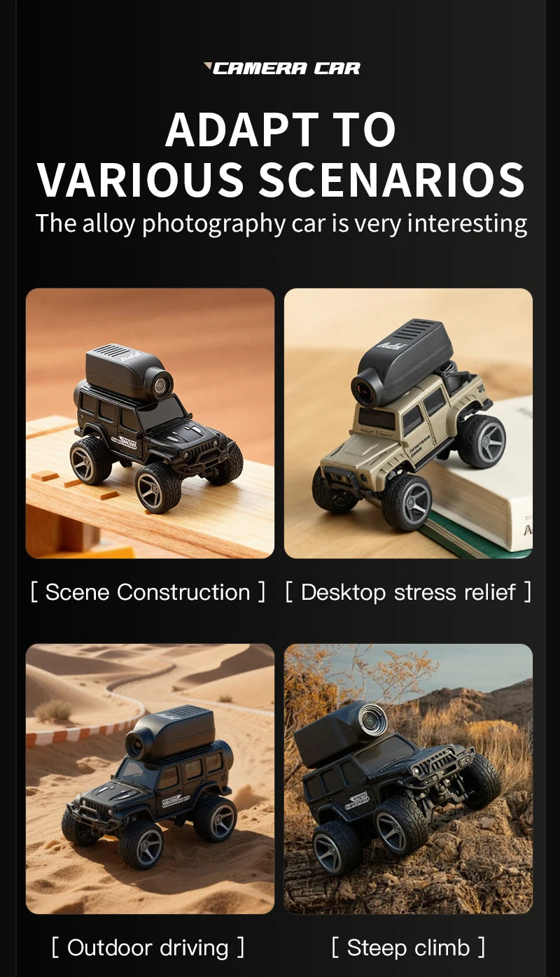 1:64 Mini RC Car 2.4G Remote Contorl Vehicle with Camera WiFi APP Control High Speed Racing Stunt Cars Toy Gift for Kids