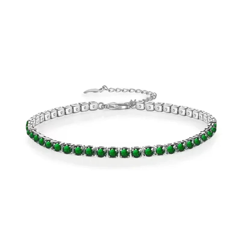 Hip hop all zircon 925 sterling silver sparkling European and American style bracelet for men women 2024 New Year surprise gift