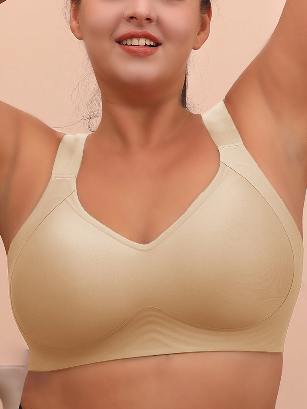 Big breasted sleeping bra for women 6XL without steel rims gathered without scars plus size vest yoga exercise anti sagging bra