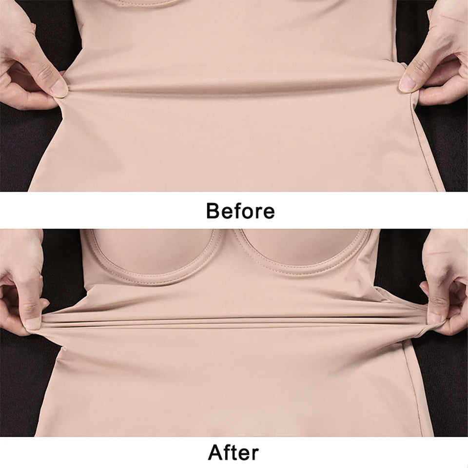 Shapewear Women Sexy Dress Control Slips Dress With Bra Push Up Slimming Sheath Underwear Body Shaper Waist Trainer Corset