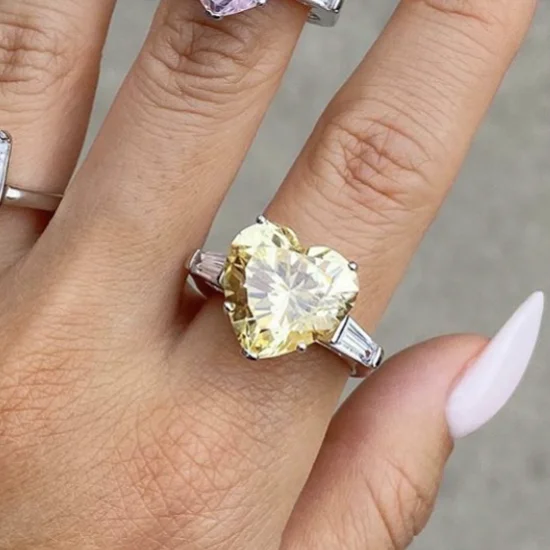 Original 925 Sterling Silver Wedding Engagement finger Rings For Women Topaz 5ct Asscher cut Simulated Diamond Platinum Jewelry
