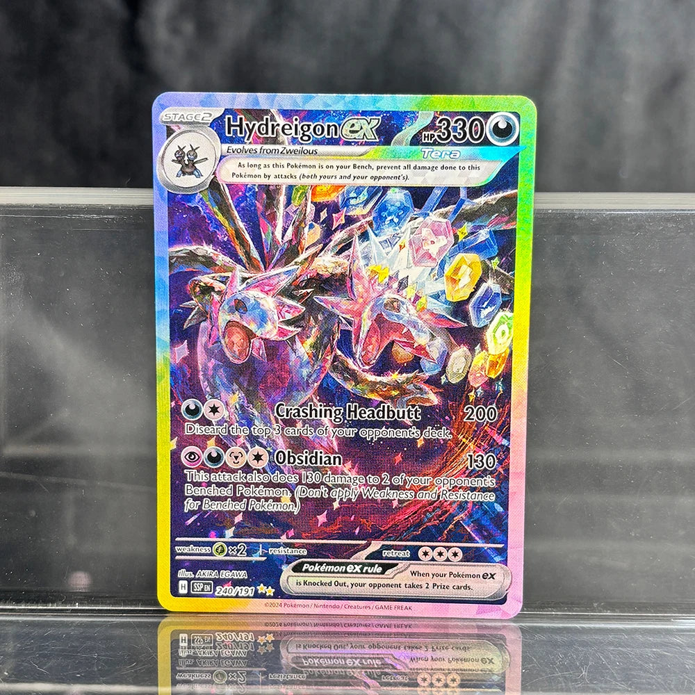 PKM Single Cards Pikachu Charizard EX Bubble Mew Game Rare Collection Cards PTCG Rainbow Proxy Cards