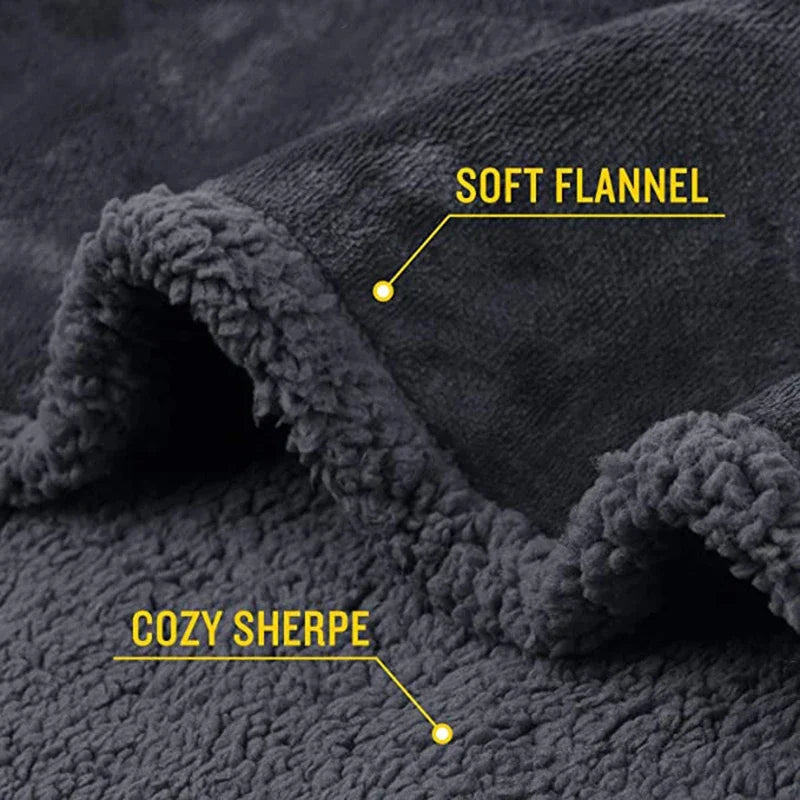 Hot Waterproof Blanket Couple Winter Warm Cozy Long Blanket-Thickened Oversized Blanket 100% Stain Resistant-Blanket