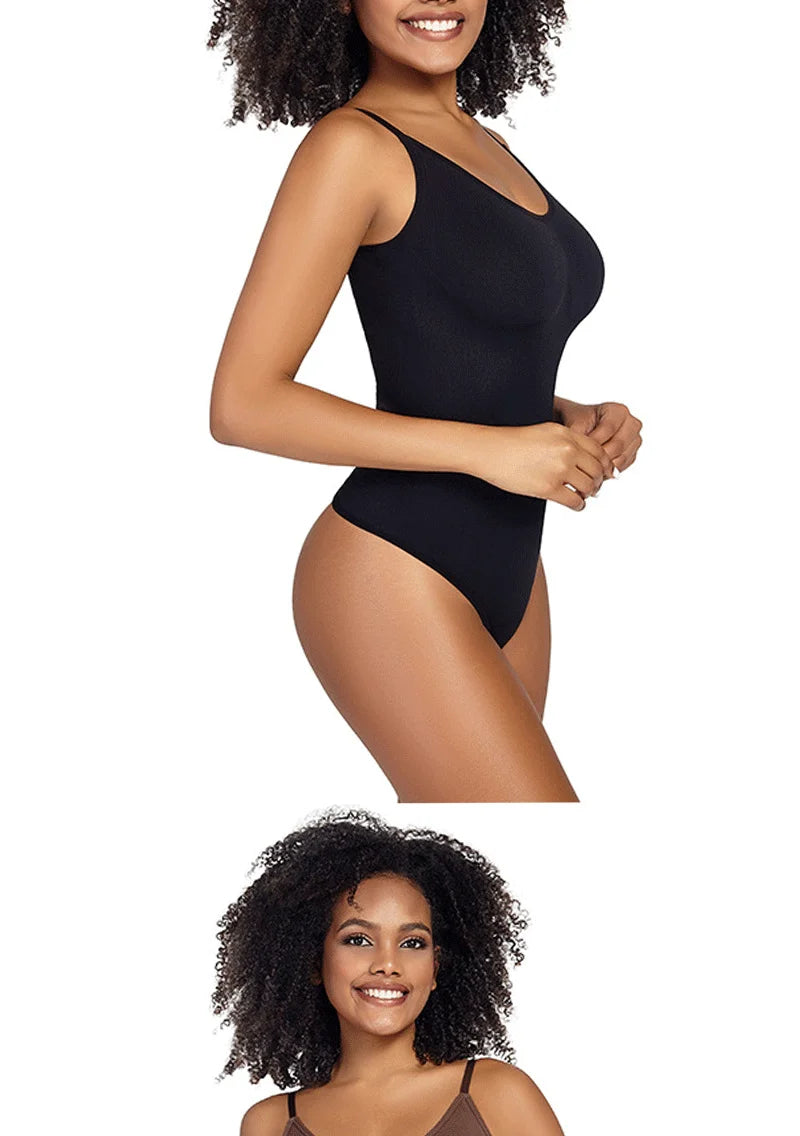 Shapewear Bodysuit with Tummy Control Tight Slimming Body Shaper Thong Bodysuit Crotch with Hooks Reducing and Shapers Jumpsuit