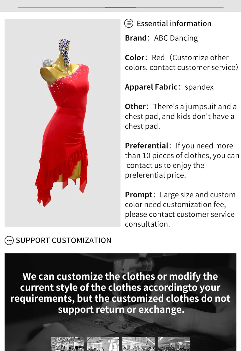 2026 Womens Stage Costume Latin Dance Dress Girls Dancewear Female Ladies Clothes Sexy Prom Party Sets Adult Sport Carnival Suit