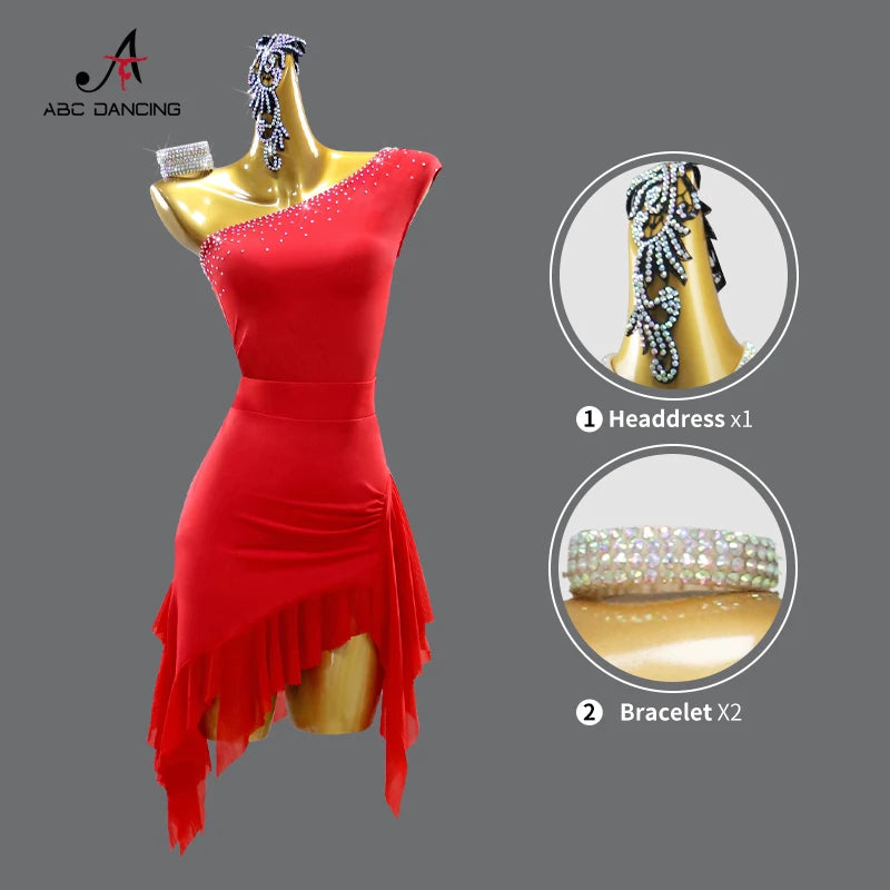 2026 Womens Stage Costume Latin Dance Dress Girls Dancewear Female Ladies Clothes Sexy Prom Party Sets Adult Sport Carnival Suit