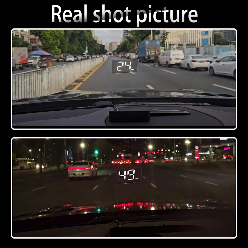 Car Speedometer HUD GPS Head Up Display Digital Speed Meter Windshield Projector For Vehicles Truck Auto Electronics Accessories