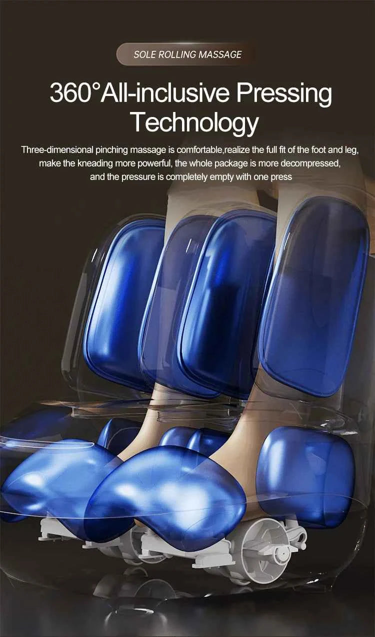 High Quality Air Pressure Electric Hot Heater Foot Massager Machine Vibrate Roller Bath Kneading Leg Foot Full Wrap Massage