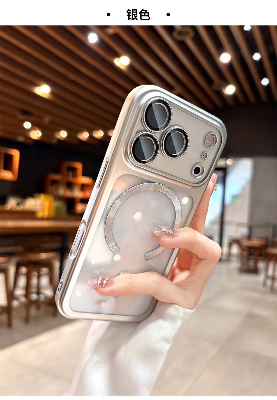 New Plating Transparent For Magsafe Magnetic Case for IPhone 17 17Pro 17 Pro Max 17 Air Original Soft TPU Lens Protector Cover