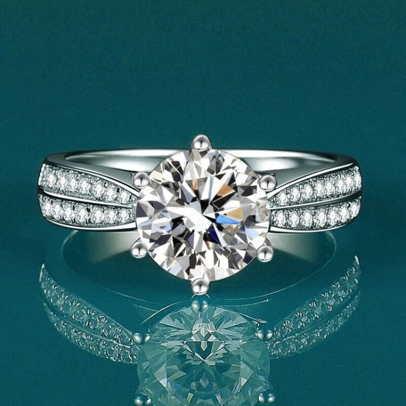 925 Sterling Silver Rings For woman Shining crystal adjustable size Fashion Gifts engagement wedding high quality Jewelry