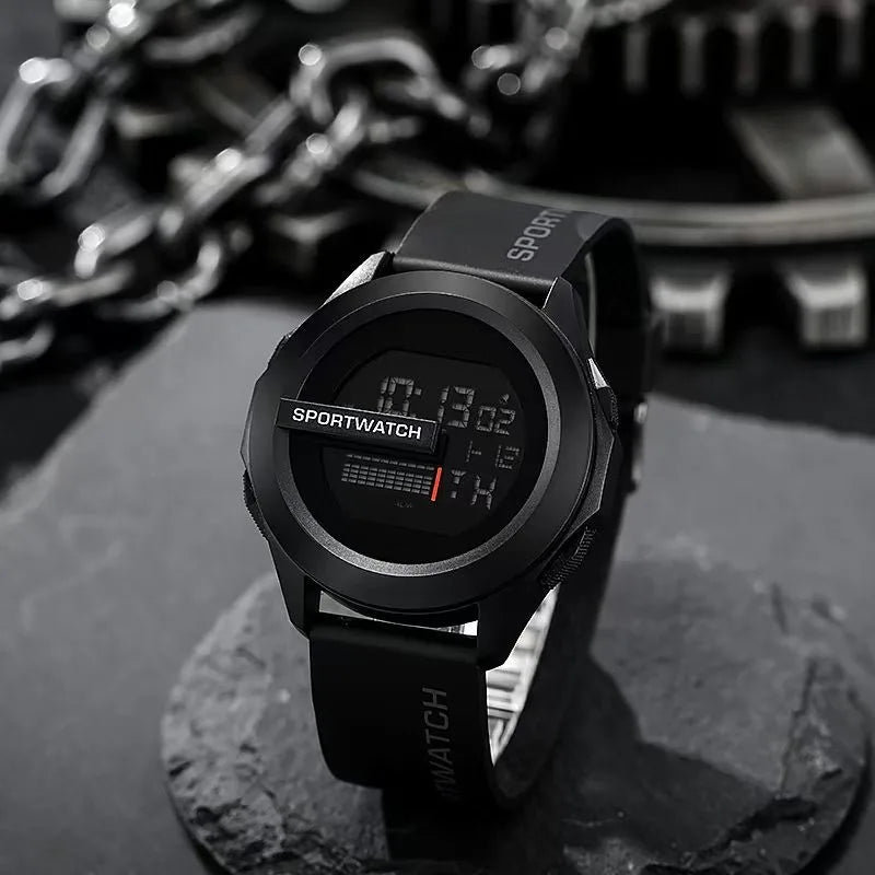 Electronic watch, multi-functional simple fashion trend cool outdoor luminous sports electronic watch