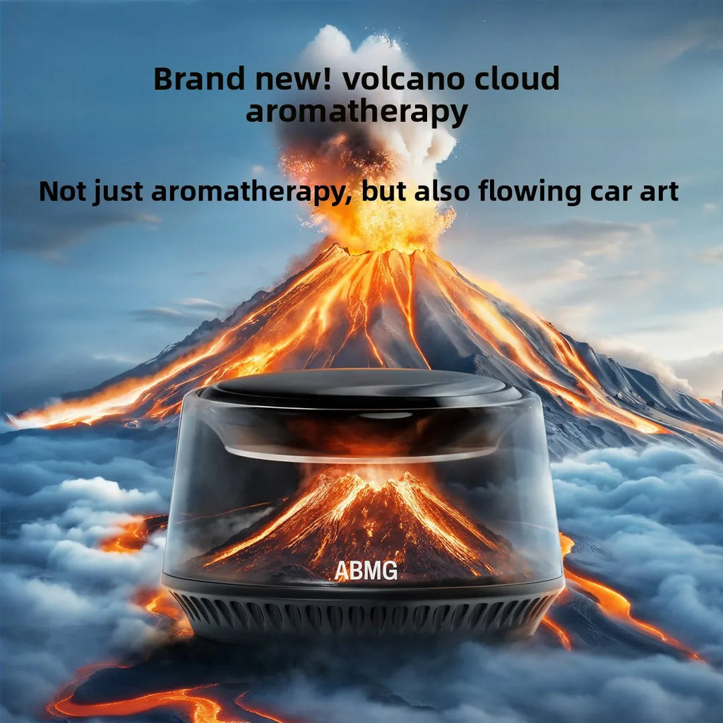 360° View Mirror Mount Volcanic Iceberg Car Diffuser - Air Purifying, Solar Powered, Forest & Floral Scents, Elegant Auto Decor