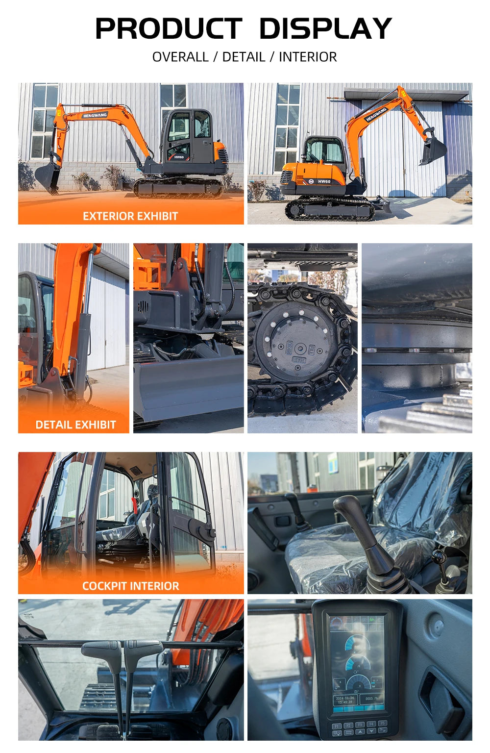 HW-60 Excavator 6 Ton Digger Medium And Large Excavators Construction Machinery Heavy Equipment China Factory Direct Sales