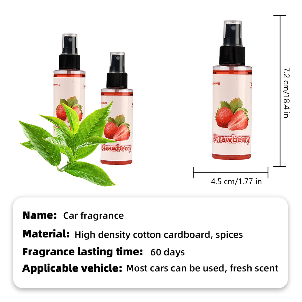 100ml STRAWBERRY-Scented Hand-Sprayed Air Freshener – Car Spray, Home Air Purifying & Deodorizing Fragrance