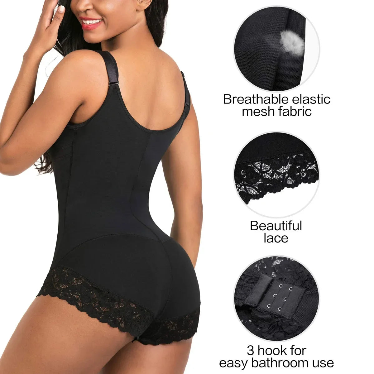 Women Shapewear Bodysuit Tight Corset Slimming Sheath Abdominal Correction Seamless Thong Body Shaper Faja Colombian Postpartum