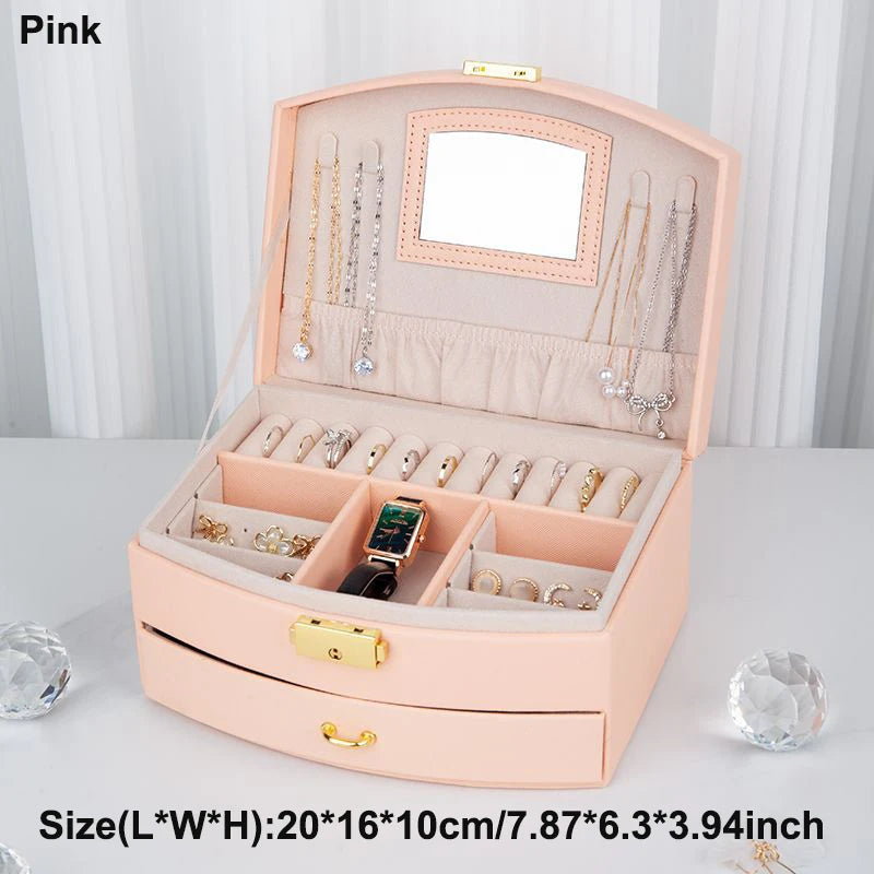 Portable Multi-Functional Home Decoration Storage Box Earring And Jewelry Preservation Box Special Storage Box For Ladies' Item