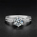 925 Sterling Silve Gorgeous Shiny Zircon Stone Ring For Women Engagement Wedding Luxury High Quality Fine Jewelry