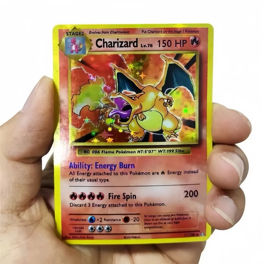 Pokemon Collection Cards 1996 1st Edition Flash Cards Charizard Blastoise DIY Game PTCG Game Anime Self Made Cards Gift Toys