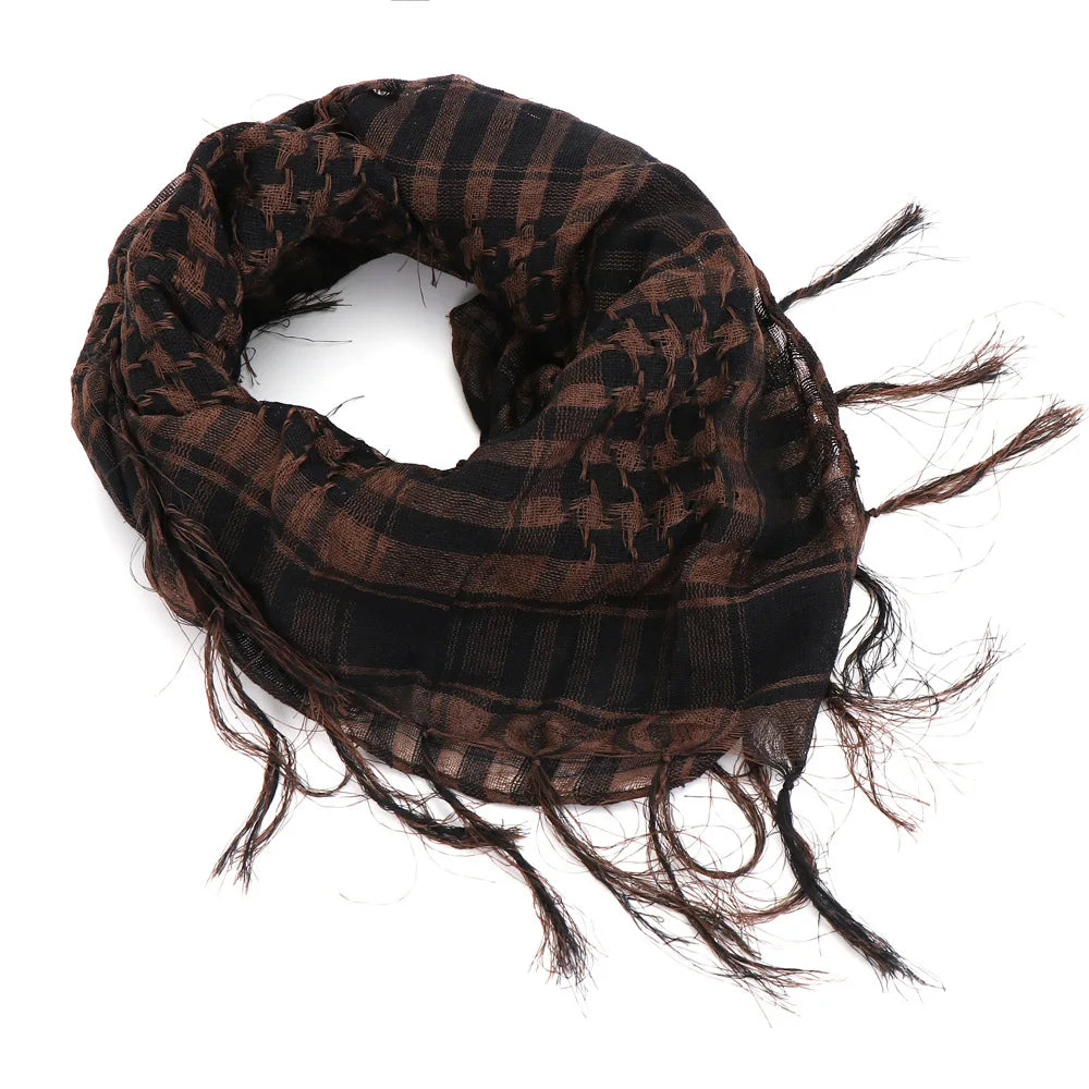 New Summer Women Tactical Arab Scarf Men Fashion Lightweight Hijab Scarf Spring Army Plaid Head Scarf Warm Mask