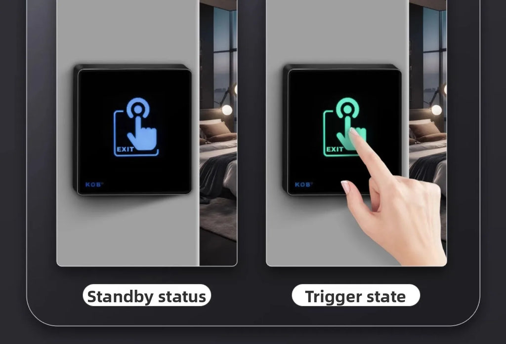 KOB access control switch exit button glass panel touch sensor infrared induction automatic door wireless switch