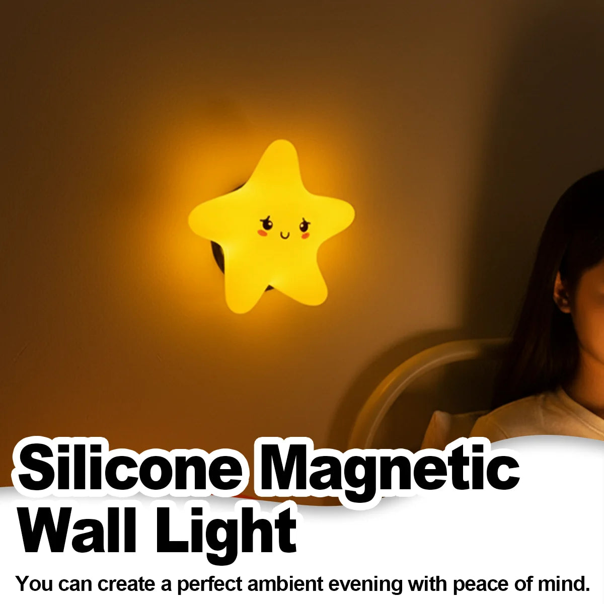 Rechargeable Silicone Led Night Light Wall Lamp Decorative Portable For Bedroom Cute Moon Bedside Baby Dimmable Nursery Sleeping