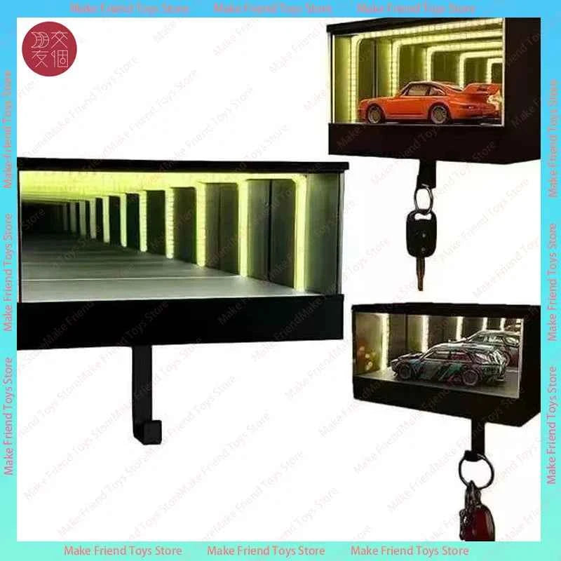 Infinity Garage Keychain Hanger Keypit Garage Key Holder Race Car Key Holder Wall Mount With Led Car Keys Display 3d Keys Rack