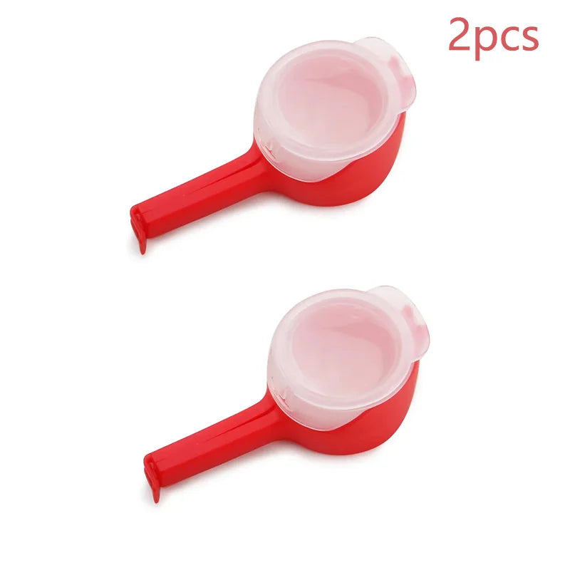 Pour Snack Clips Food Storage Sealing Clips with Pour Spouts Durable Plastic Clips for Food Storage Kitchen Snack Bag Storage